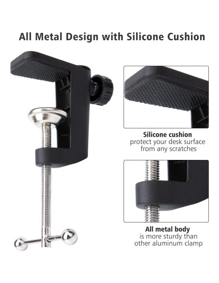 Abrazadera de escritorio SUNMON para soporte de micrófono ajustable