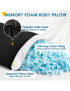 Almohada Corporal Magic Elephant Espuma Viscoelástica 50.8x137.2 cm 2