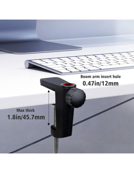 Abrazadera de escritorio SUNMON para soporte de micrófono ajustable