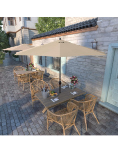 Paraguas de Patio Redondo 274cm California Umbrella Beige 2