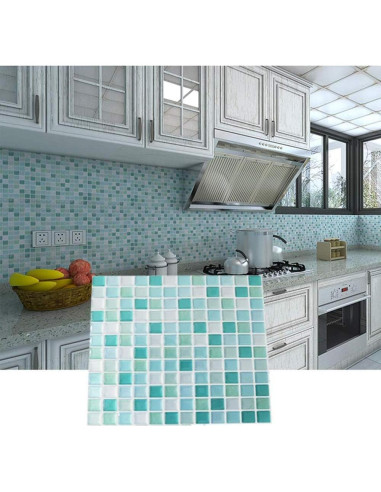 Azulejos Mosaico 3D Autoadhesivos HyFanStr 23.5x23.5cm Paquete 4