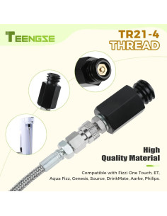 Manguera Adaptadora CO2 TEENGSE 152.4cm Acero Inoxidable 2