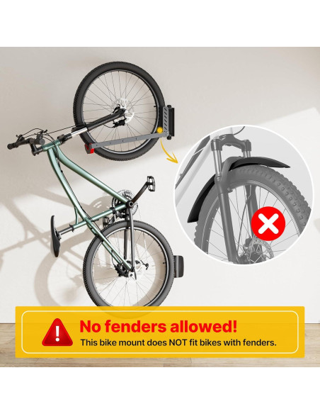 Soporte de Pared para Bicicleta monTEK Giratorio 35 kg