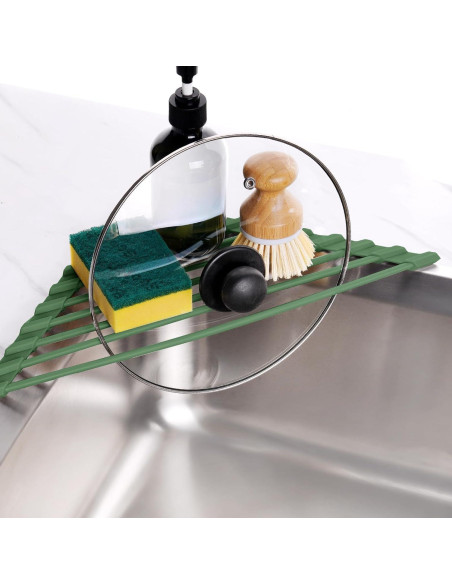 Escurridor de Platos Triangular Tomorotec Verde Militar 40.9x16 cm