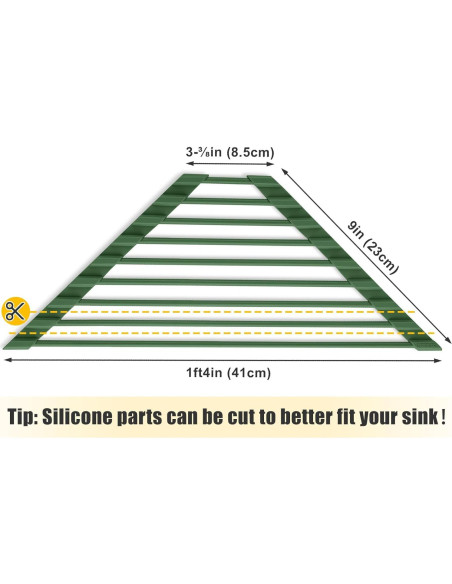 Escurridor de Platos Triangular Tomorotec Verde Militar 40.9x16 cm