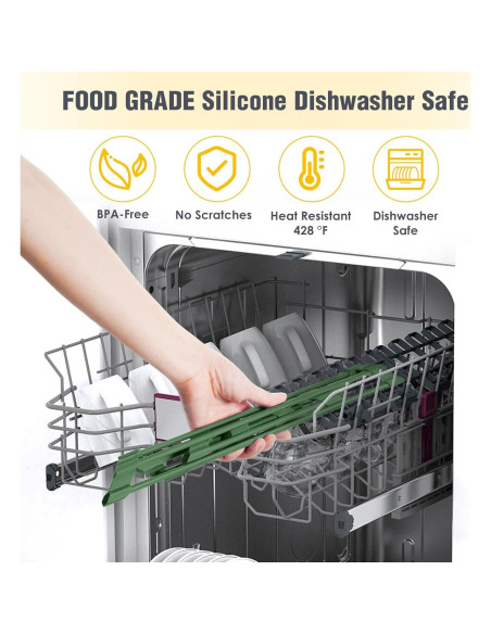 Escurridor de Platos Triangular Tomorotec Verde Militar 40.9x16 cm