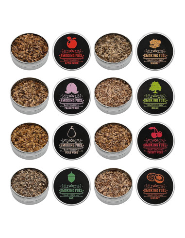 Astillas de Madera Natural Micovay para Ahumador de Cócteles - 8 Sabores