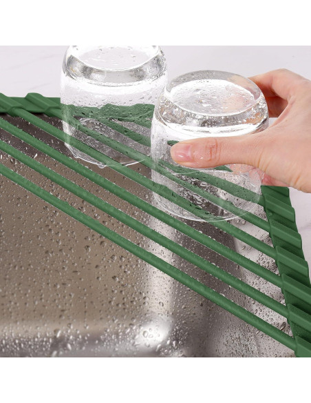 Escurridor de Platos Triangular Tomorotec Verde Militar 40.9x16 cm