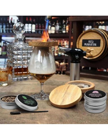 Astillas de Madera Natural Micovay para Ahumador de Cócteles - 8 Sabores