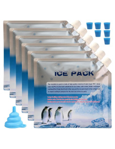 Paquete de Hielo Reutilizable Genérico 1400ml Azul - 6 Piezas