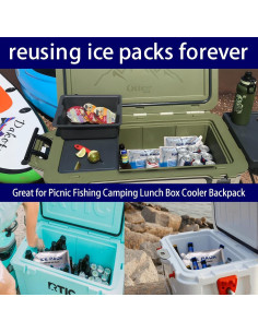 Paquete de Hielo Reutilizable Genérico 1400ml Azul - 6 Piezas 2