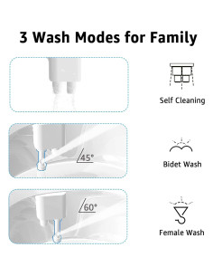 Accesorio de Bidet Aünsffer Negro, 3 Modos de Lavado, Instalación Fácil 2