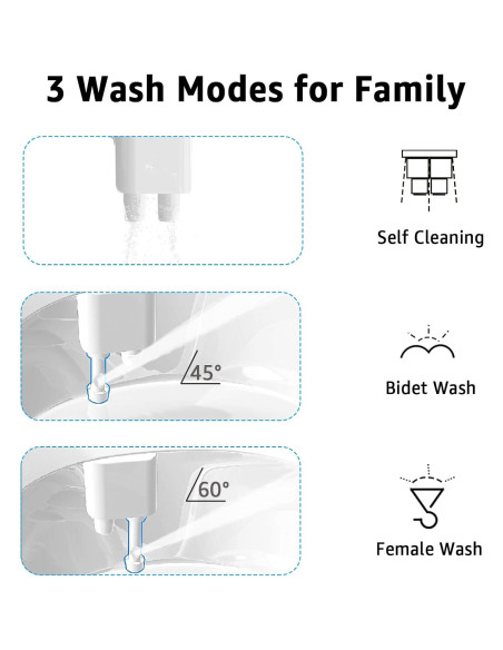 Accesorio de Bidet Aünsffer Negro, 3 Modos de Lavado, Instalación Fácil