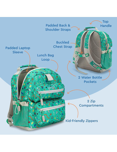 Mochila para Niños Bentgo Compañeros Insectos 35.56 cm