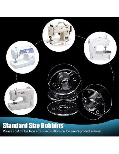 50 Bobinas de Plástico para Máquina de Coser Joyberg - Estándar