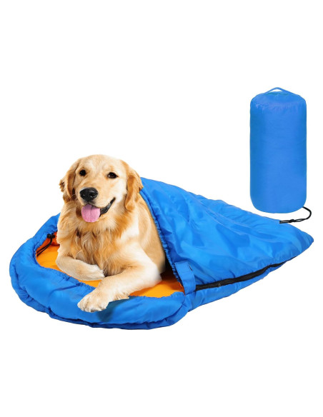 Saco de dormir para perros Lifeunion azul impermeable 114.8x73.7cm