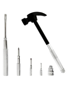 Martillo y destornillador 6 en 1 LASUND, herramientas multifuncionales