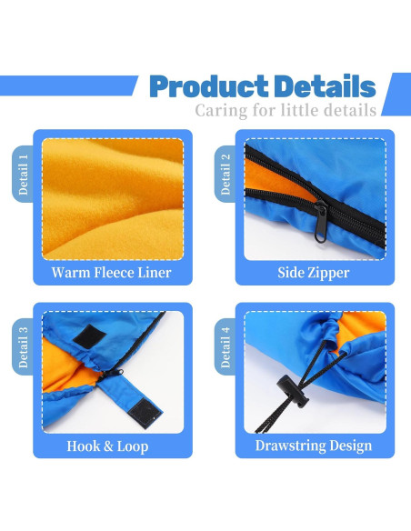 Saco de dormir para perros Lifeunion azul impermeable 114.8x73.7cm