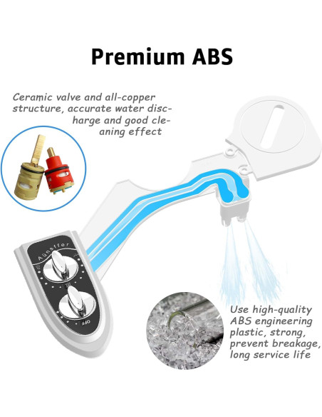 Accesorio de Bidet Aünsffer Negro, 3 Modos de Lavado, Instalación Fácil