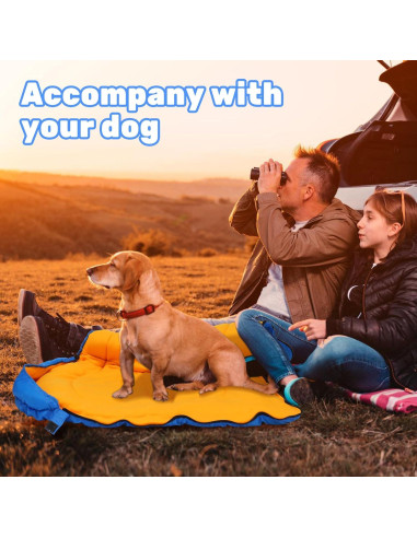 Saco de dormir para perros Lifeunion azul impermeable 114.8x73.7cm