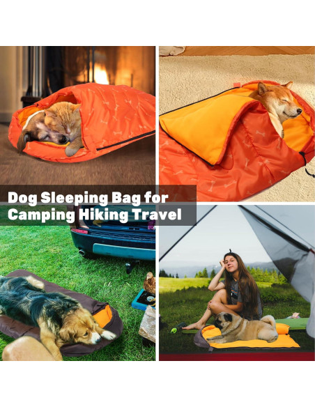 Saco de dormir para perros Lifeunion azul impermeable 114.8x73.7cm