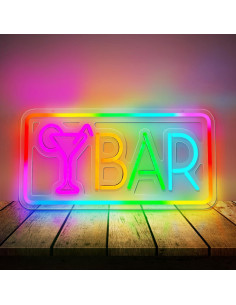Cartel de Neón LED Bar EBUTY 40.6x20.3cm Decoración 2