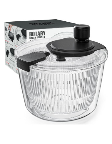 Centrifugadora de Ensalada Cambom 3Qt Negra - Lava y Seca Verduras