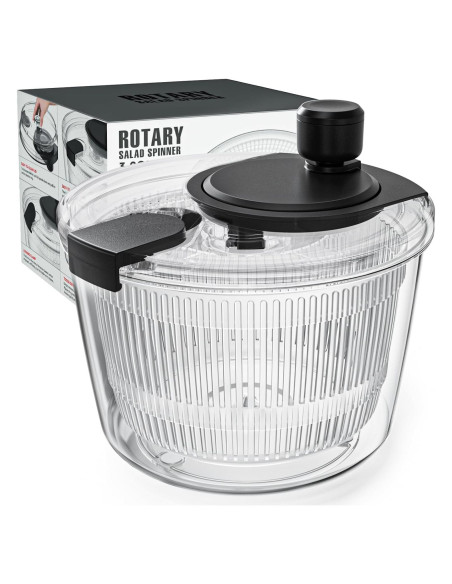 Centrifugadora de Ensalada Cambom 3Qt Negra - Lava y Seca Verduras