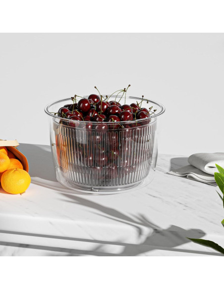 Centrifugadora de Ensalada Cambom 3Qt Negra - Lava y Seca Verduras