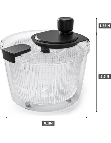 Centrifugadora de Ensalada Cambom 3Qt Negra - Lava y Seca Verduras