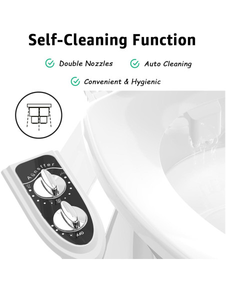 Accesorio de Bidet Aünsffer Negro, 3 Modos de Lavado, Instalación Fácil