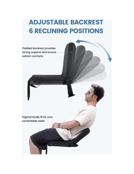 Asiento de Estadio Sportneer Plegable con Respaldo y Cojín