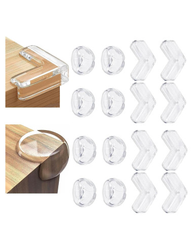 16 Protectores de Esquinas Transparentes ZADEICK para Bebés