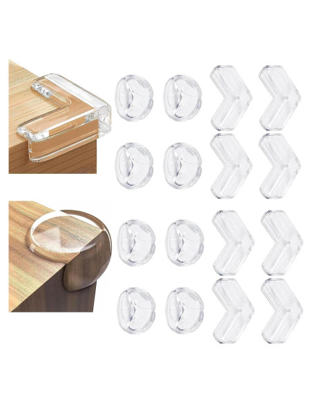 16 Protectores de Esquinas Transparentes ZADEICK para Bebés