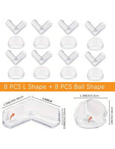 16 Protectores de Esquinas Transparentes ZADEICK para Bebés 2