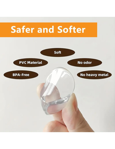 16 Protectores de Esquinas Transparentes ZADEICK para Bebés