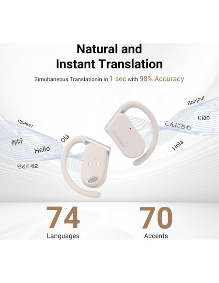 Auriculares Traductor AI ANFIER M9 - Traducción 144 Idiomas Auriculares Traductor AI ANFIER M9 - Traducción 144 Idiomas