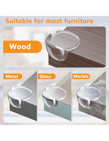 16 Protectores de Esquinas Transparentes ZADEICK para Bebés