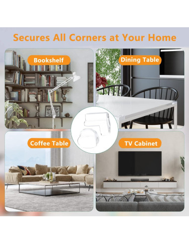 16 Protectores de Esquinas Transparentes ZADEICK para Bebés