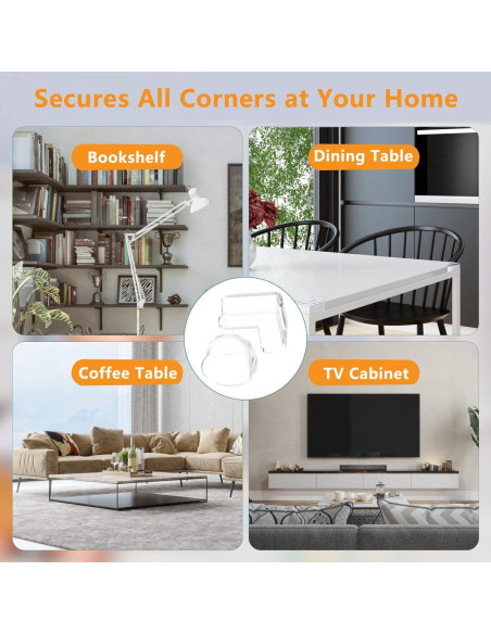 16 Protectores de Esquinas Transparentes ZADEICK para Bebés