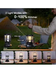 Linterna de Camping LED Mesqool 6000mAh 650LM IPX4 2