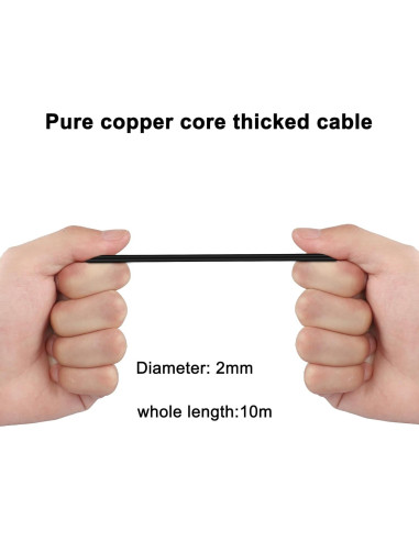 Cable de Cámara Trasera MEIRIYFA 10M 4 Pines HD Impermeable