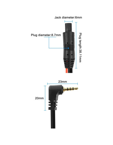Cable de Cámara Trasera MEIRIYFA 10M 4 Pines HD Impermeable