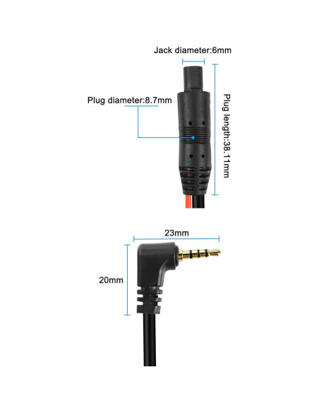 Cable de Cámara Trasera MEIRIYFA 10M 4 Pines HD Impermeable