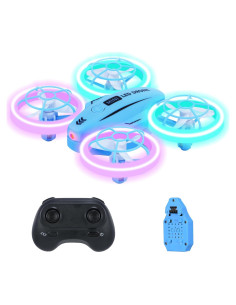 Mini Drone GoolRC M2 Azul con LED, Control Remoto y 360