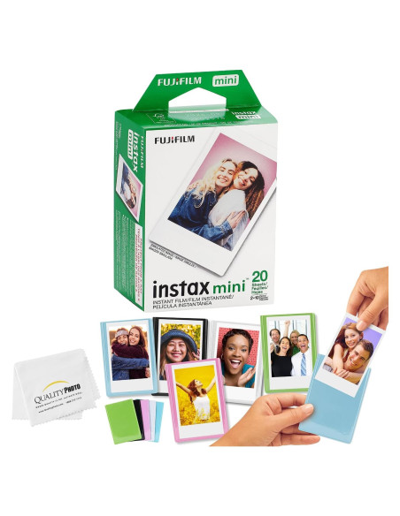 Películas Fujifilm Mini Instax + Marcos Magnéticos + Paño 20 Hojas