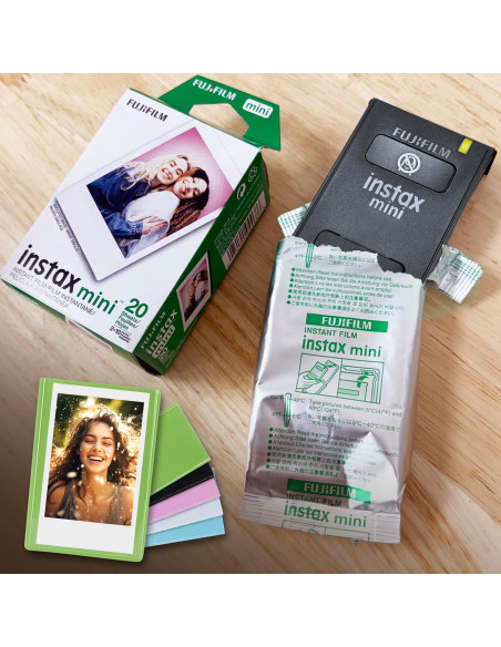 Películas Fujifilm Mini Instax + Marcos Magnéticos + Paño 20 Hojas