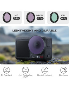 Filtro ND1000 Freewell para DJI Osmo Action 5 Pro/4/3 2