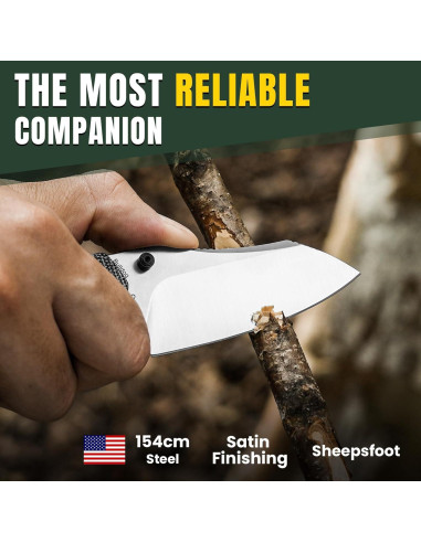Cuchillo de bolsillo Kizer Bulldog 3" hoja Sheepsfoot EDC