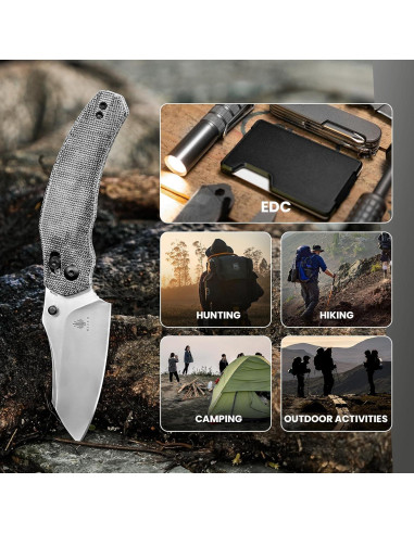 Cuchillo de bolsillo Kizer Bulldog 3" hoja Sheepsfoot EDC